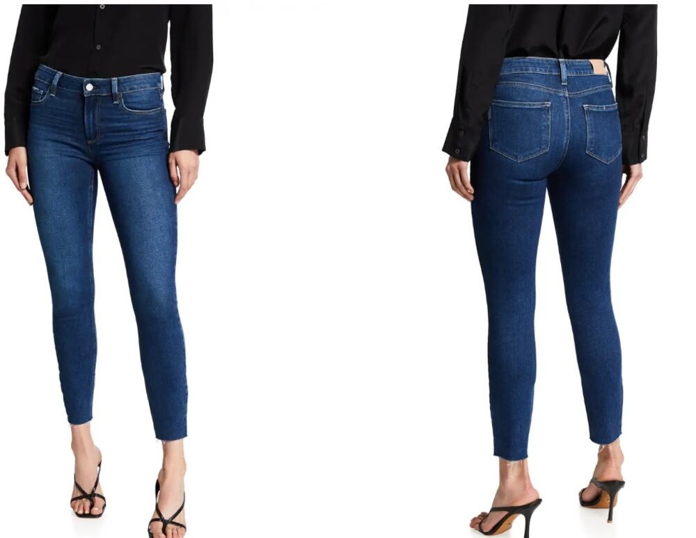 PAIGE Verdugo Ankle Dark Wash Skinny Jeans Mid Rise Size 28
